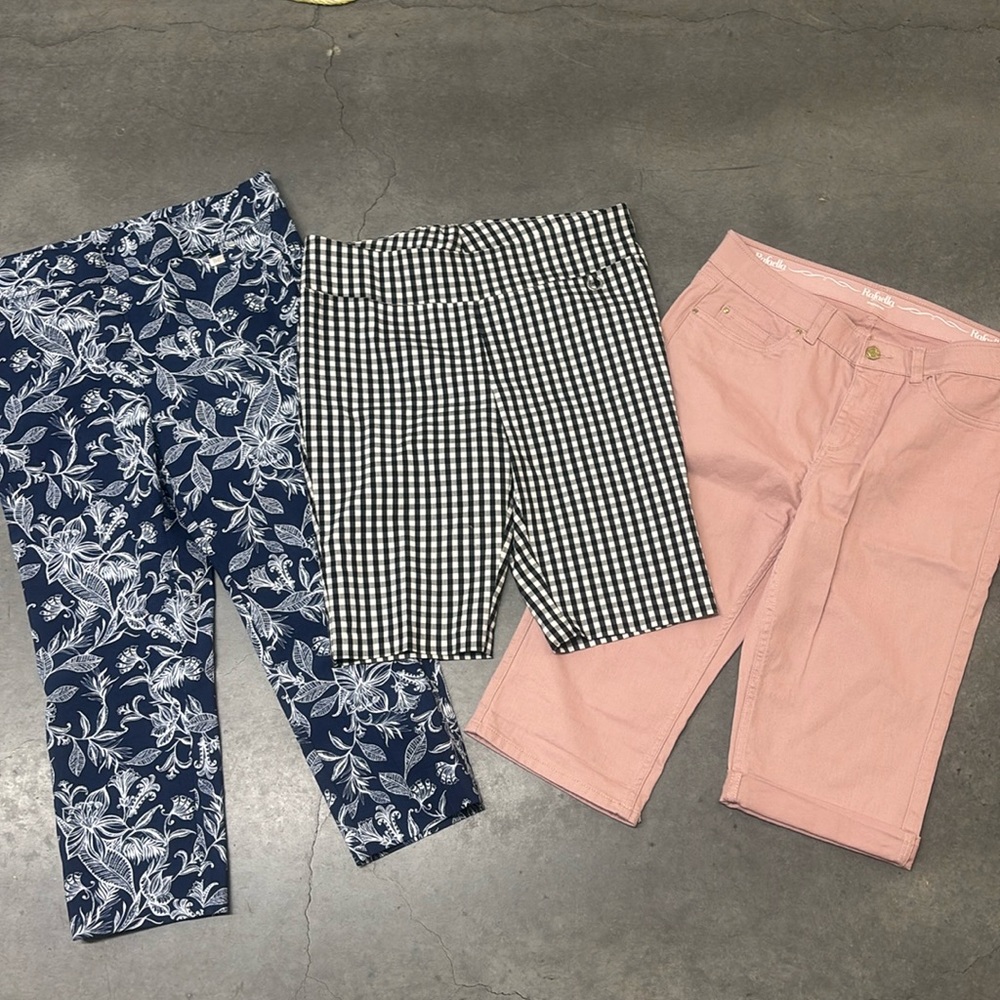 Bundle Rafaella Shorts Size 12 3 Pair Floral Gingham Check